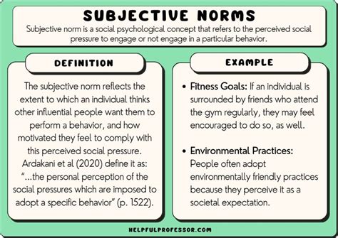 Subjective Norms Definition